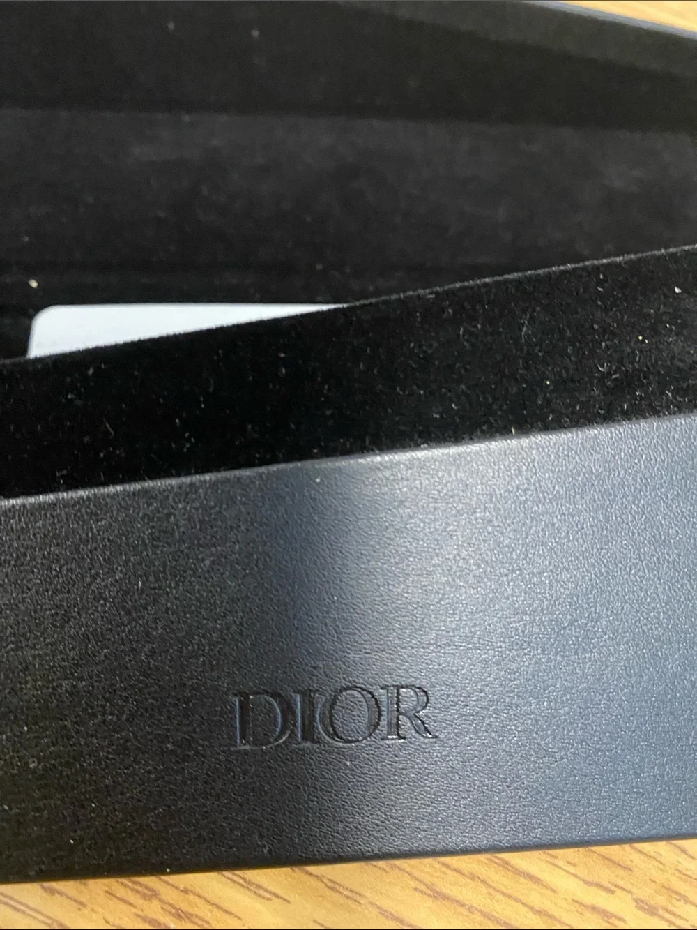 Dior Transparent Frame Cat-Eye Glasses with Coral Accents